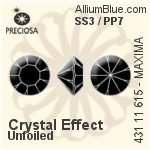 Preciosa MC Chaton MAXIMA (431 11 615) SS3 - Crystal (Coated)