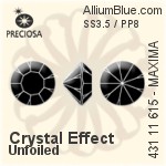 Preciosa MC Chaton MAXIMA (431 11 615) SS3.5 - Crystal (Coated)
