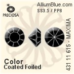 Preciosa MC Chaton MAXIMA (431 11 615) SS3.5 / PP8 - Color (Coated) With Dura™ Foiling