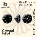 Preciosa MC Chaton MAXIMA (431 11 615) SS12 - Crystal (Coated)