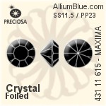 Preciosa MC Chaton MAXIMA (431 11 615) SS11.5 - Clear Crystal With Dura Foiling