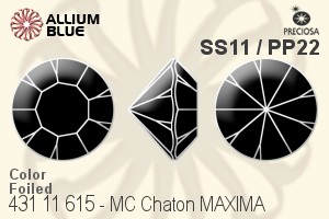 PRECIOSA Chaton MAXIMA ss11/pp22 g.quartz DF