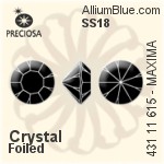 Preciosa MC Chaton MAXIMA (431 11 615) SS12 - Clear Crystal With Dura Foiling
