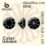 Preciosa MC Chaton Rose VIVA12 Flat-Back Stone (438 11 612) SS6 - Color With Silver Foiling