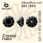 Preciosa MC Chaton MAXIMA (431 11 615) SS1 / PP4 - Clear Crystal With Dura™ Foiling