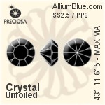 Preciosa MC Chaton MAXIMA (431 11 615) SS2.5 / PP6 - Clear Crystal Unfoiled