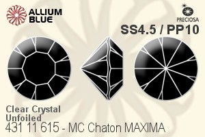 PRECIOSA Chaton MAXIMA ss4.5/pp10 crystal U