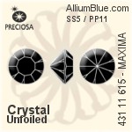 Preciosa MC Chaton MAXIMA (431 11 615) SS5 / PP11 - Clear Crystal Unfoiled