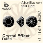 Swarovski Oval Fancy Stone (4120) 14x10mm - Crystal Effect With Platinum Foiling