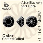 Preciosa MC Chaton MAXIMA (431 11 615) SS1 / PP4 - Color (Coated) With Dura™ Foiling