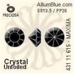 Preciosa MC Chaton MAXIMA (431 11 615) SS13.5 / PP26 - Clear Crystal Unfoiled