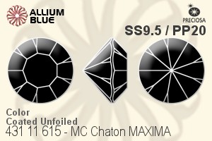 Preciosa MC Chaton MAXIMA (431 11 615) SS9.5 / PP20 - Color (Coated) Unfoiled