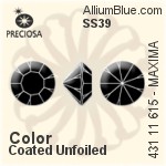 Preciosa MC Chaton MAXIMA (431 11 615) SS39 - Color (Coated) Unfoiled