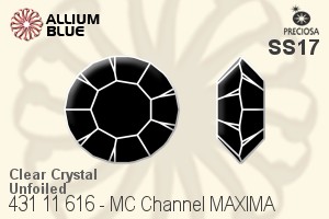 Preciosa MC Channel MAXIMA (431 11 616) SS17 - Clear Crystal Unfoiled