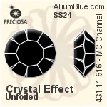 Preciosa MC Channel MAXIMA (431 11 616) SS47 - Clear Crystal Unfoiled