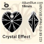 Preciosa MC Heart MAXIMA Pendant (433 68 615) 18mm - Clear Crystal