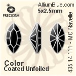 Preciosa MC Navette Fancy Stone (435 14 111) 6x3mm - Clear Crystal With Dura™ Foiling