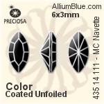 Preciosa MC Baguette MAXIMA Fancy Stone (435 26 212) 7x3mm - Color With Dura™ Foiling