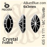 Preciosa MC Navette Fancy Stone (435 14 111) 5x2.5mm - Crystal Effect With Dura™ Foiling