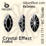 Preciosa MC Navette Fancy Stone (435 14 111) 6x3mm - Color With Dura™ Foiling