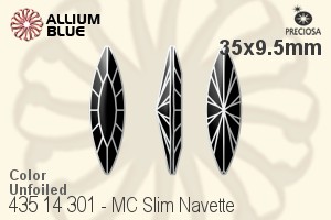Preciosa MC Slim Navette Fancy Stone (435 14 301) 35x9.5mm - Color Unfoiled