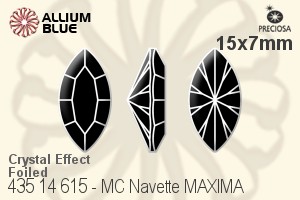 Preciosa MC Navette MAXIMA Fancy Stone (435 14 615) 15x7mm - Crystal Effect With Dura™ Foiling