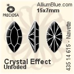 Preciosa MC Navette MAXIMA Fancy Stone (435 14 615) 15x7mm - Crystal Effect Unfoiled