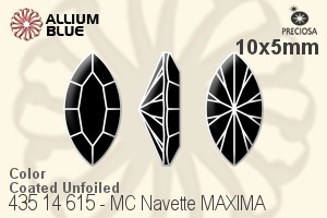 Preciosa MC Navette MAXIMA Fancy Stone (435 14 615) 10x5mm - Color (Coated) Unfoiled