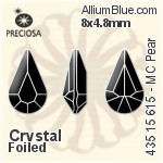 Preciosa MC Pear MAXIMA Fancy Stone (435 15 615) 8x4.8mm - Crystal Effect With Dura™ Foiling
