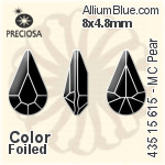 Preciosa MC Pear MAXIMA Fancy Stone (435 15 615) 8x4.8mm - Color With Dura™ Foiling