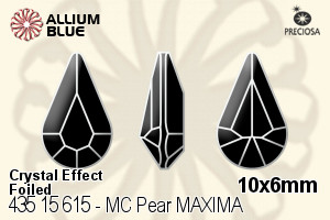 PRECIOSA Pear MXM 10x6 crystal DF AB
