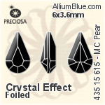 Preciosa MC Pear MAXIMA Fancy Stone (435 15 615) 6x3.6mm - Clear Crystal With Dura™ Foiling