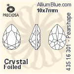 Preciosa MC Pearshape 301 Fancy Stone (435 16 301) 10x7mm - Color Unfoiled