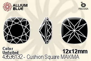 Preciosa Cushion Square MAXIMA Fancy Stone (435 36 132) 12x12mm - Color Unfoiled