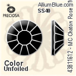 Preciosa MC Chaton Rose VIVA12 Flat-Back Stone (438 11 612) SS40 - Color Unfoiled
