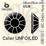 Preciosa MC Chaton Rose VIVA12 Flat-Back Hot-Fix Stone (438 11 612) SS20 - Color UNFOILED