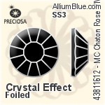 Preciosa MC Chaton Rose VIVA12 Flat-Back Stone (438 11 612) SS3 - Crystal Effect With Dura™ Foiling