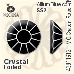 Preciosa MC Chaton Rose VIVA12 Flat-Back Stone (438 11 612) SS5 - Colour (Uncoated) With Silver Foiling