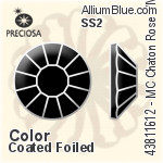 Preciosa MC Chaton Rose VIVA12 Flat-Back Stone (438 11 612) SS2 - Color (Coated) With Dura™ Foiling