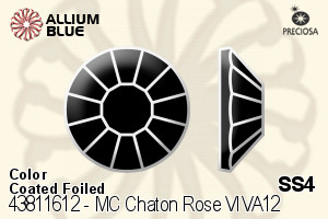 Preciosa MC Chaton Rose VIVA12 Flat-Back Stone (438 11 612) SS4 - Color (Coated) With Dura™ Foiling