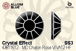 Preciosa MC Chaton Rose VIVA12 Flat-Back Hot-Fix Stone (438 11 612) SS3 - Crystal Effect
