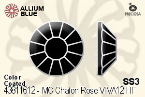 Preciosa MC Chaton Rose VIVA12 Flat-Back Hot-Fix Stone (438 11 612) SS3 - Color (Coated)