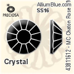 Preciosa MC Chaton Rose VIVA12 Flat-Back Hot-Fix Stone (438 11 612) SS16 - Colour (Coated)