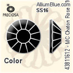 Preciosa MC Chaton Rose VIVA12 Flat-Back Hot-Fix Stone (438 11 612) SS16 - Color