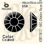 Preciosa MC Chaton Rose VIVA12 Flat-Back Hot-Fix Stone (438 11 612) SS12 - Crystal (Coated)