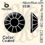 Preciosa MC Chaton Rose VIVA12 Flat-Back Hot-Fix Stone (438 11 612) SS30 - Crystal (Coated)