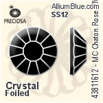 Preciosa MC Chaton Rose VIVA12 Flat-Back Stone (438 11 612) SS12 - Color Unfoiled
