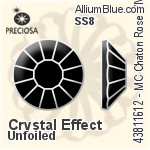 Preciosa MC Chaton Rose VIVA12 Flat-Back Stone (438 11 612) SS8 - Crystal Effect Unfoiled