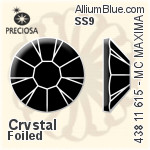 PREMIUM Moon Flat Back (PM2813) 8x5.5mm - Clear Crystal With Foiling
