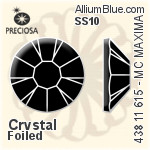 Preciosa MC Chaton Rose MAXIMA Flat-Back Stone (438 11 615) SS10 - Clear Crystal With Dura™ Foiling